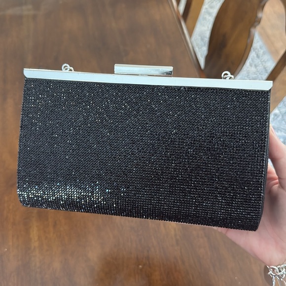 Nina Winslet Black Crystal Clutch Handbag - Picture 1 of 7